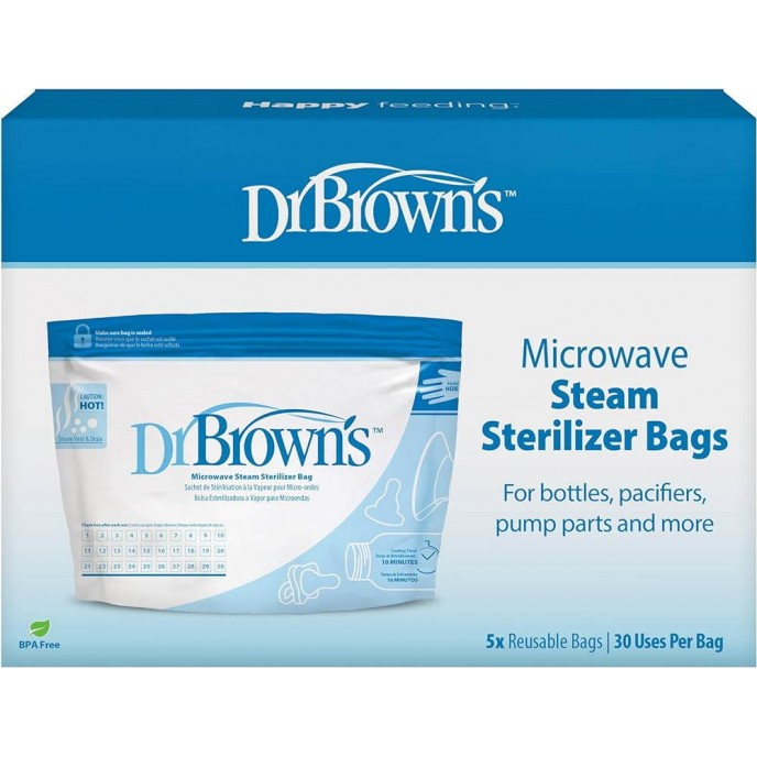 Dr Browns Microwave Sterilising Bags 5pk