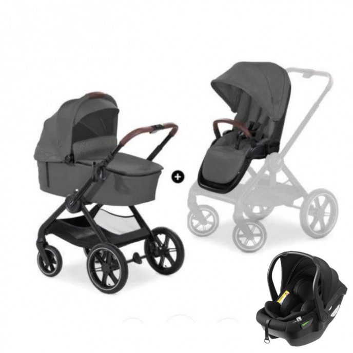 Hauck Travel System Walk n Care Dark Grey