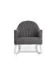 Obaby Rocking Chair Roundback - White with Grey