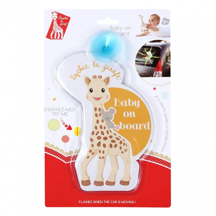 Sophie La Girafe Baby On Board Flash Sign 