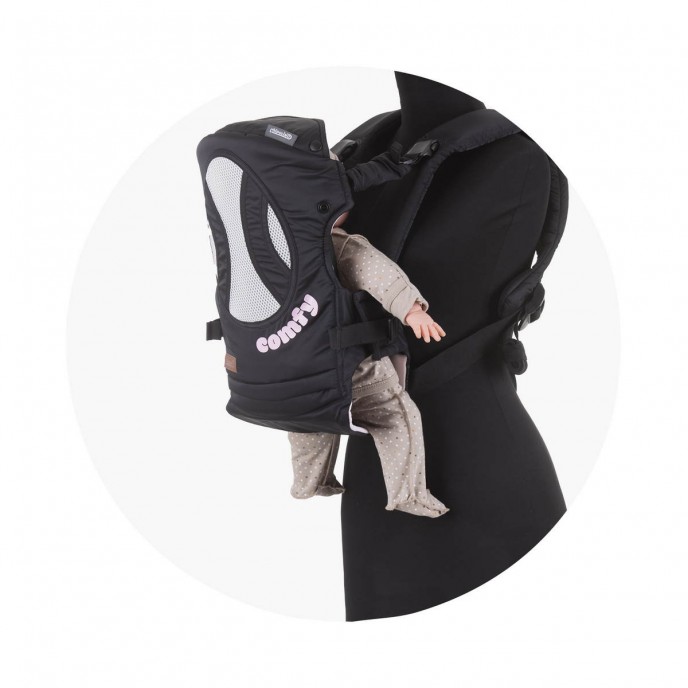 Chipolino Carrier Comfy Black/Pink