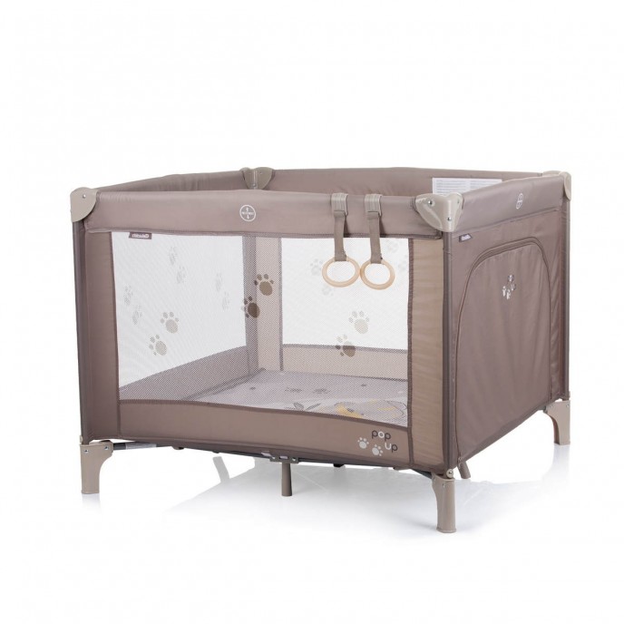 Chipolino Travel Cot Pop Up Square Tiger Beige