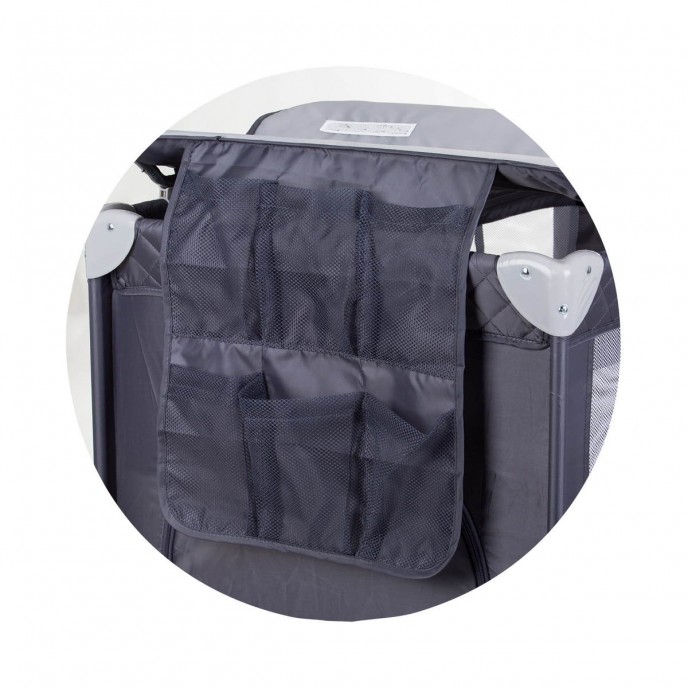 Chipolino Travel Cot Luna Ash Grey