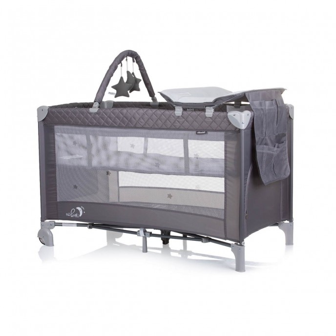 Chipolino Travel Cot Luna Ash Grey