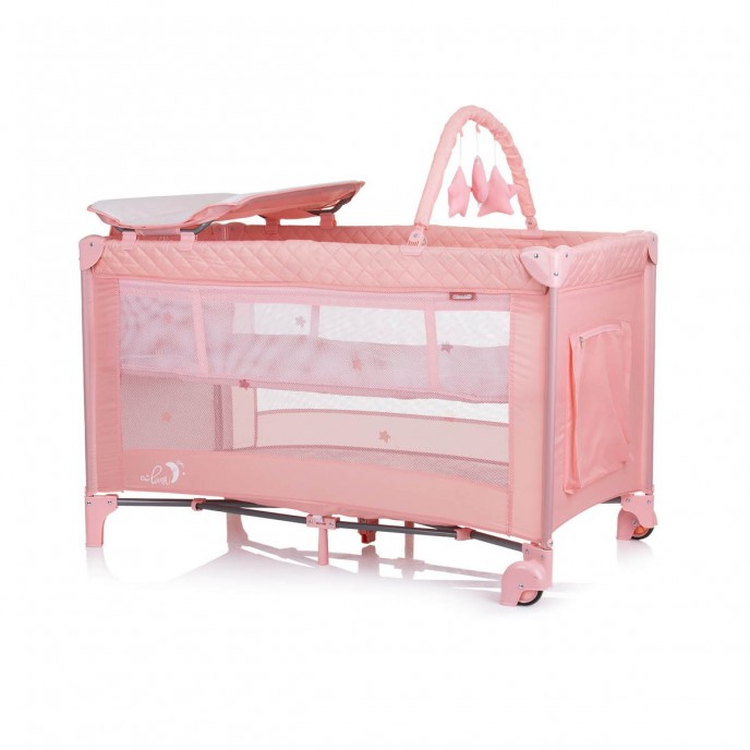 Chipolino Travel Cot Luna Flamingo