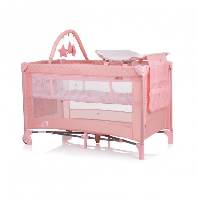 Chipolino Travel Cot Luna Flamingo