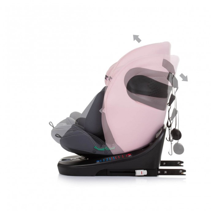 Chipolino Carseat I-Size ISOfix 360 Motion Flamingo (40-150cm)