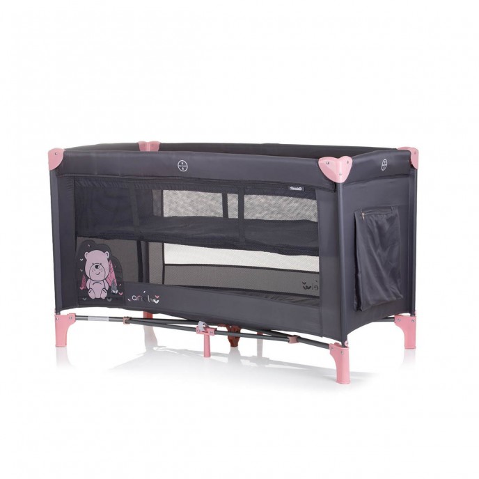 Chipolino Travel Cot Ariel Flamingo