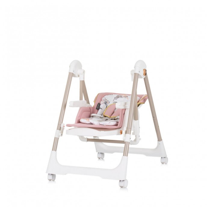 Chipolino Highchair and Swing Milkshake Flamingo