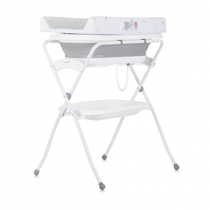 Chipolino Changer Unit with Foldable Bath Fiore Grey