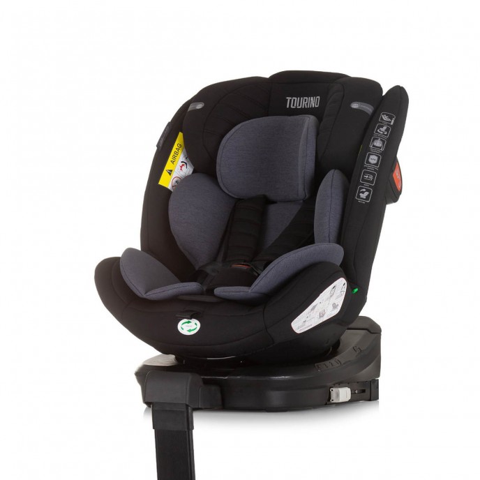 Chipolino Carseat I-Size ISOfix 360 Tourino Obsidian (40-150cm)