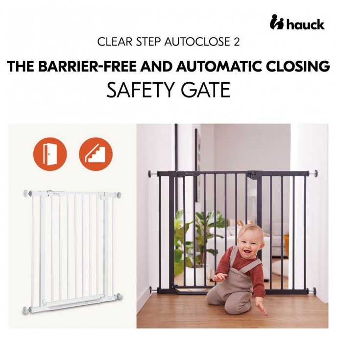 Hauck Gate Clear Step Autoclose 2 White