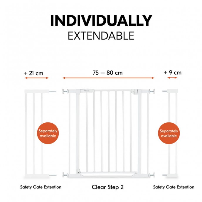 Hauck Gate Clear Step 2 White