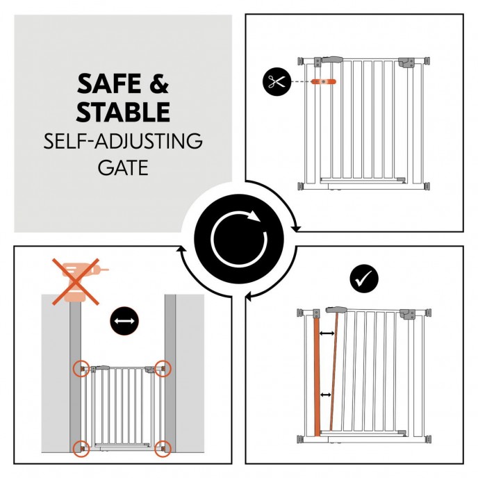 Hauck Gate Clear Step 2 White