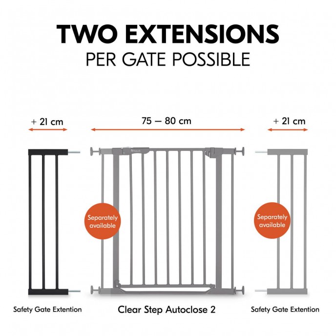 Hauck Gate Extension 21cm Black