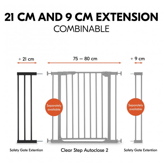 Hauck Gate Extension 21cm Black