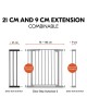 Hauck Gate Extension 21cm Black