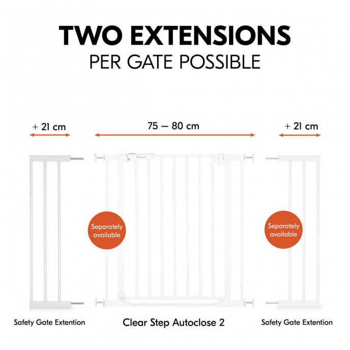 Hauck Gate Extension 21cm White