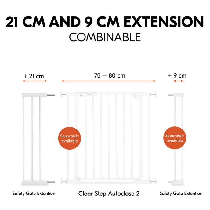 Hauck Gate Extension 21cm White