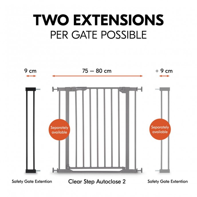 Hauck Gate Extension 9cm Black