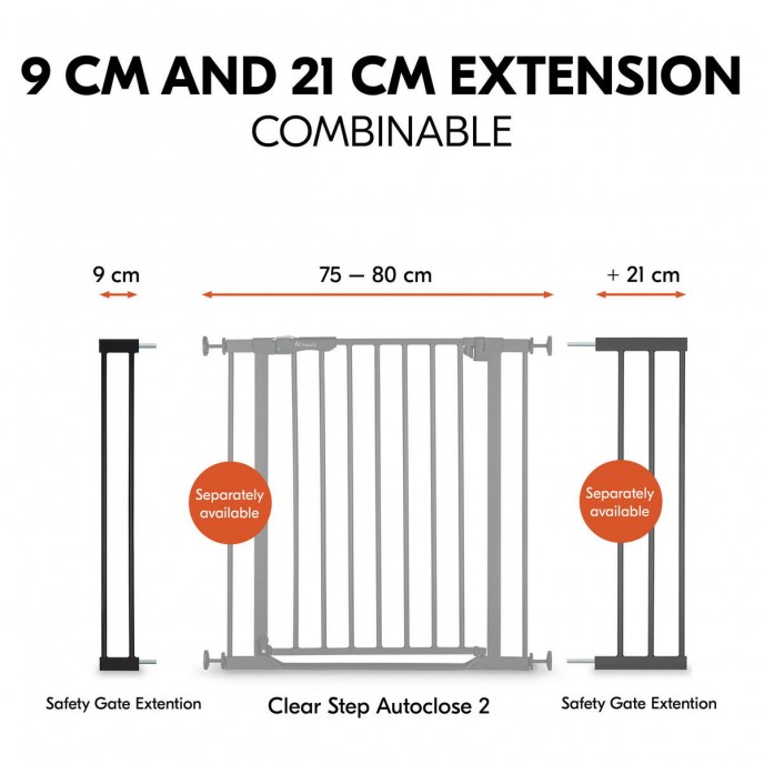 Hauck Gate Extension 9cm Black