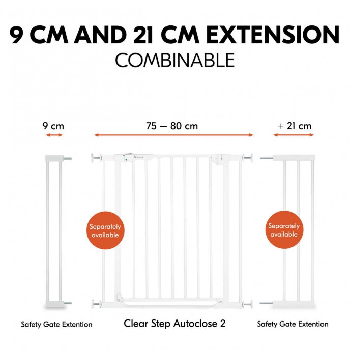 Hauck Gate Extension 9cm White