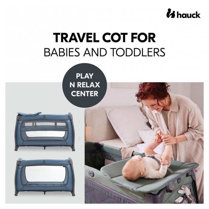 Hauck Travel Cot Play n Relax Centre Dark Blue