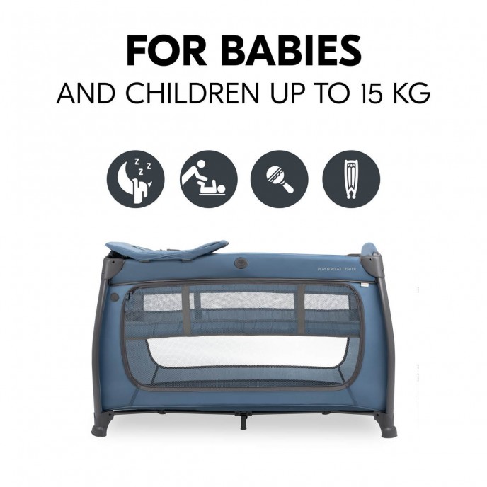 Hauck Travel Cot Play n Relax Centre Dark Blue