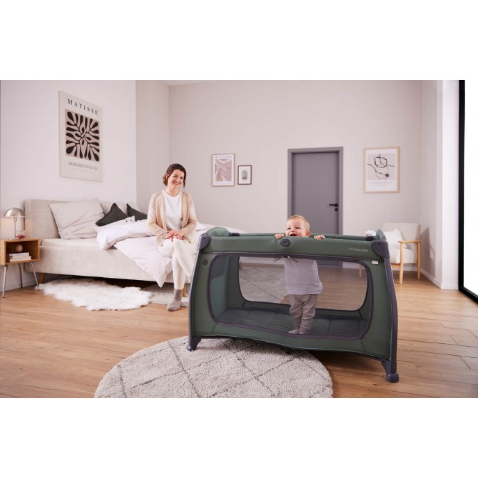 Hauck Travel Cot Play n Relax Centre Dark Green