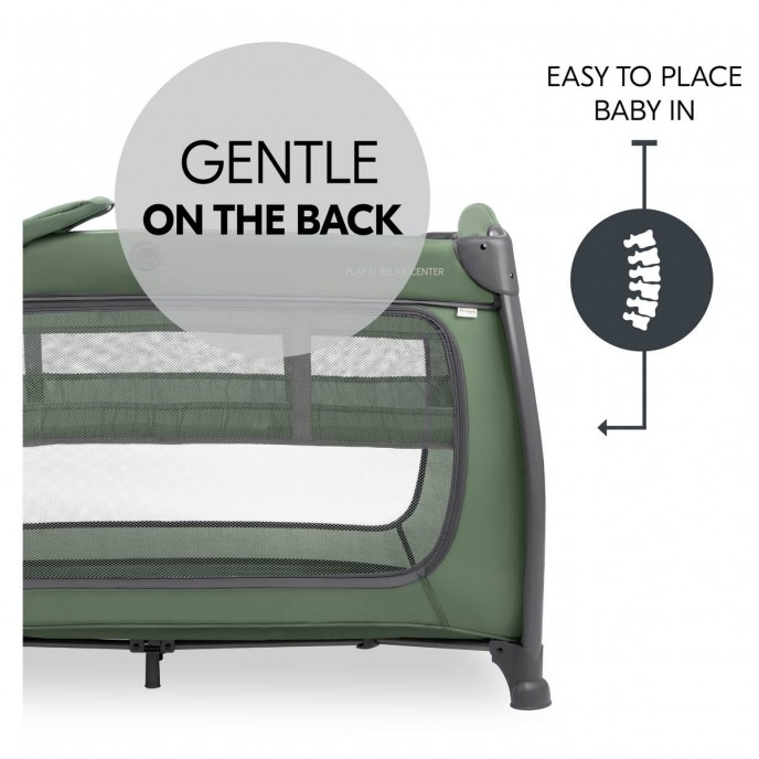 Hauck Travel Cot Play n Relax Centre Dark Green