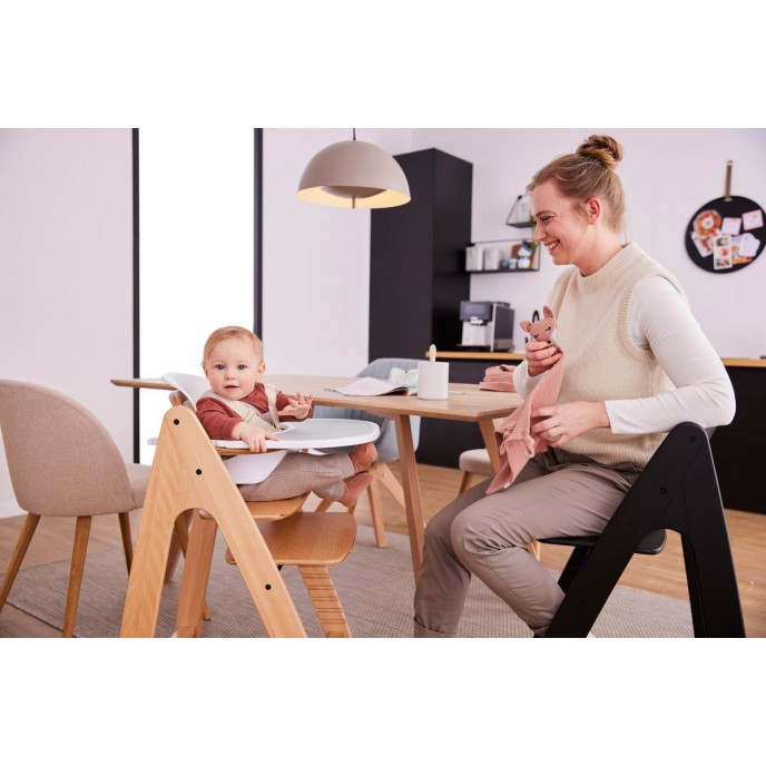 Hauck Arketa Wooden Highchair Beech White Washed and Mint (up to 130kg)