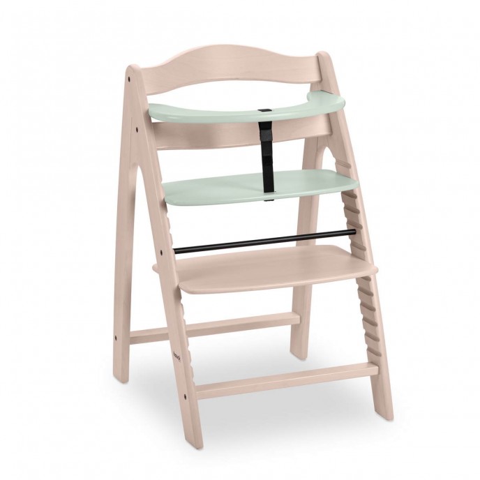 Hauck Arketa Wooden Highchair Beech White Washed and Mint (up to 130kg)