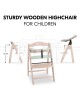 Hauck Arketa Wooden Highchair Beech White Washed and Mint (up to 130kg)