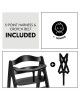 Hauck Arketa Wooden Highchair Beech Black Washed (up to 130kg)