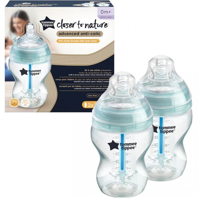 Tommee Tippee Bottle 260ml Anti Colic Twin Pack 