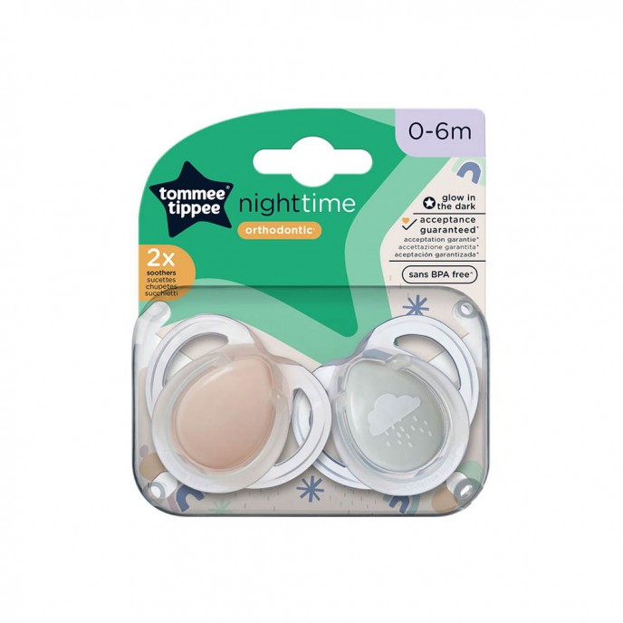 Tommee Tippee Soothers 0-6m Night Time