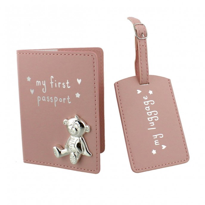 Bambino My First Passport And Lugagge Tag Pink