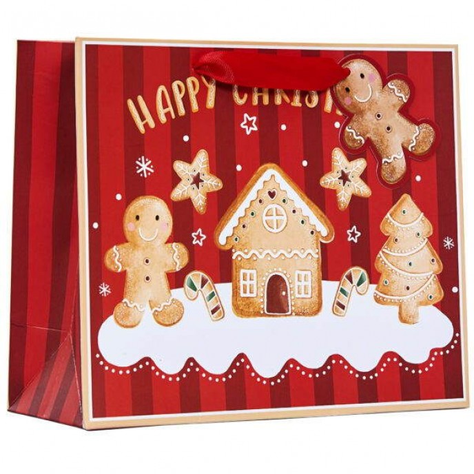 Christmas Gift Bag Gingerbread Small