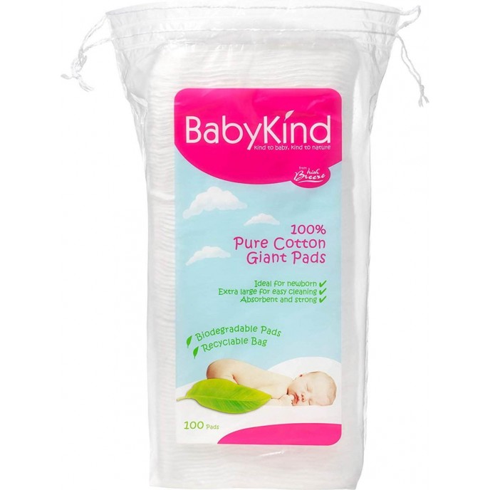 Baby Kind Cotton Wool Giant Square Pads