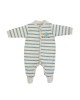 Babygrow Organic Cotton Teal Stripe Fish 0m