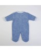 Babygrow Organic Velour Blue Dino 0m