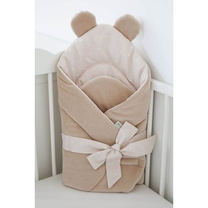 Tiny Star Babyhorn Swaddle Blanket Dots Beige