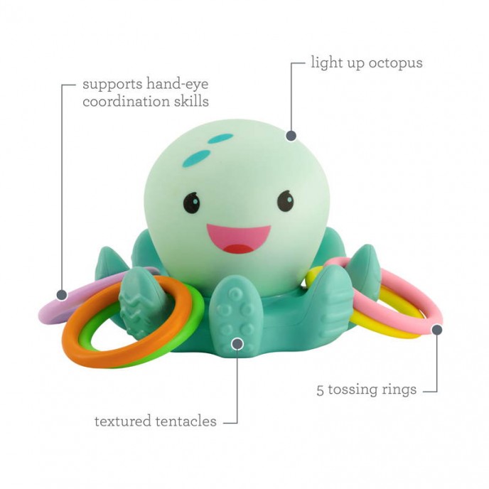 Infantino Light Up Octopus Ring Catcher