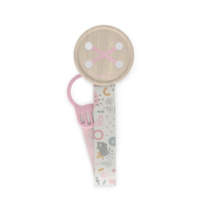 Suavinex Soother Clip Ribbon Park Pink