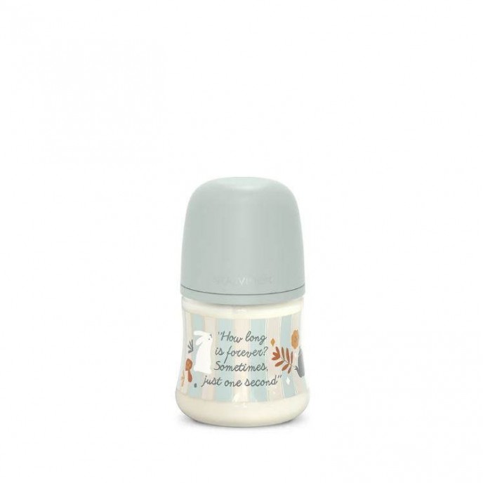 Suavinex Bottle 150ml Wonderland Light Blue Text