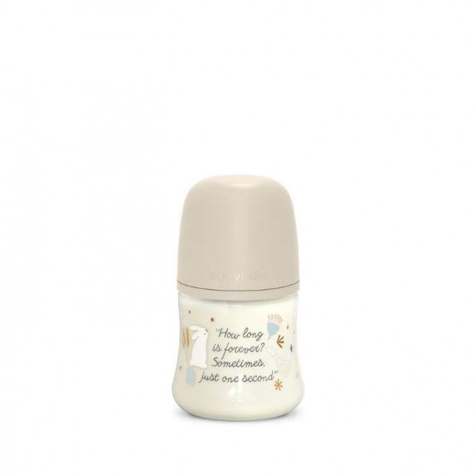 Suavinex Bottle 150ml Wonderland Grey Text