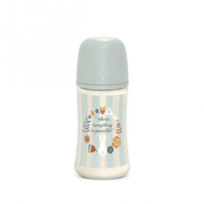 Suavinex Bottle 270ml Wonderland Light Blue Text