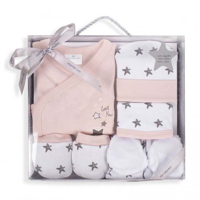 Interbaby Gift Set 5pc Love You Pink