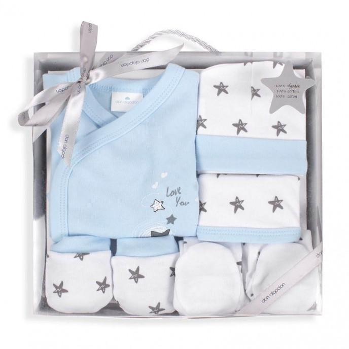 Interbaby Gift Set 5pc Love You Blue