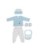 Interbaby Gift Set 5pc Love You Blue